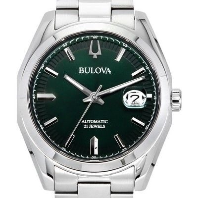 Bulova Surveyor Stainless Steel Green Dial Automatic 96B429 Men's Watch