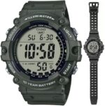 Casio Sport Diver - Illuminator Worldtime - Long Strap (AE-1500WHX-3AVDF) Men WATCHES