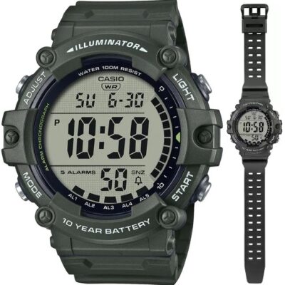 Casio Sport Diver - Illuminator Worldtime - Long Strap (AE-1500WHX-3AVDF) Men WATCHES