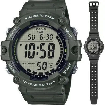 Casio Sport Diver - Illuminator Worldtime - Long Strap (AE-1500WHX-3AVDF) Men WATCHES