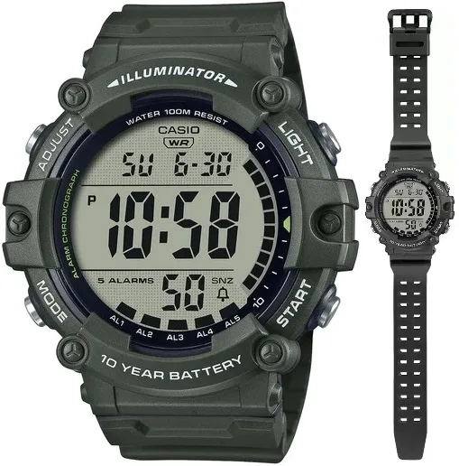 Casio Sport Diver - Illuminator Worldtime - Long Strap (AE-1500WHX-3AVDF) Men WATCHES Casio Sport Diver - Illuminator Worldtime - Long Strap (AE-1500WHX-3AVDF) Men WATCHES
