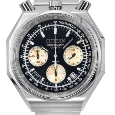Citizen Tsuno Bull Head Chronograph Stainless Steel Black Dial Quartz AN3700-54E Men's Watch