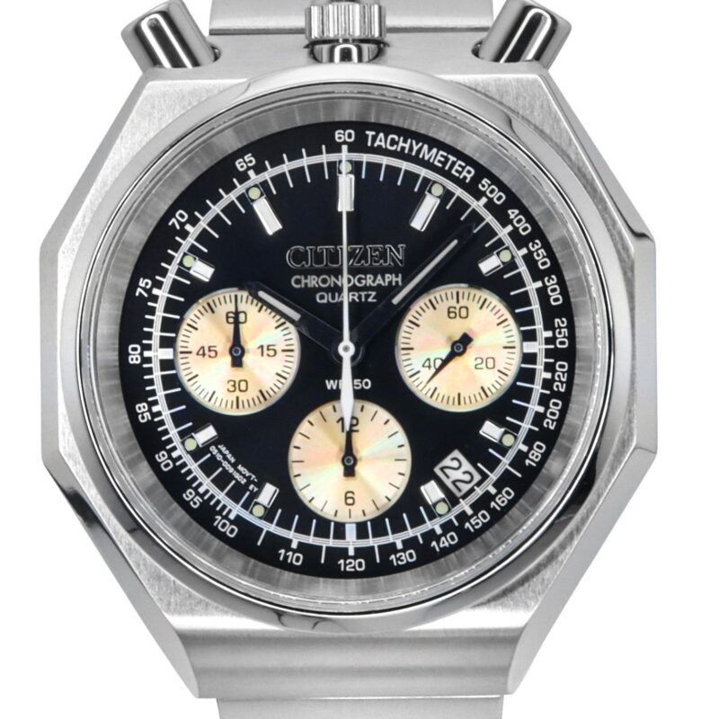 Citizen Tsuno Bull Head Chronograph Stainless Steel Black Dial Quartz AN3700-54E Men's Watch