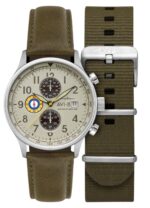AVI-8 Hawker Hurricane Classic Chronograph Khaki Dial Quartz AV-4011-1B Men's Watch With Extra Strap