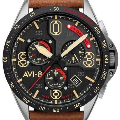 AVI-8 P-51 Mustang Blakeslee Chronograph Bronze Oak Quartz AV-4077-02 Men's Watch
