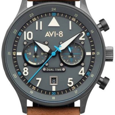 AVI-8 Hawker Hurricane Carey Dual Time Orissa Grey Dial Quartz AV-4088-04 Men's Watch