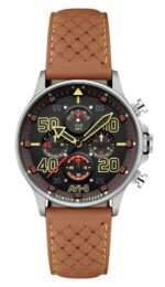 AVI-8 Hawker Typhoon Coningham Chronograph Baldwin Leather Strap Black Dial Quartz AV-4093-0B Men's Watch