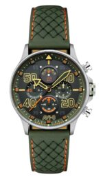 AVI-8 Hawker Typhoon Coningham Chronograph Harding Leather Strap Green Dial Quartz AV-4093-0D Men's Watch