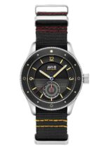 AVI-8 Flyboy Airmaster Sector Meca-Quartz Raven Black Nylon Strap Black Dial AV-4112-01 Men's Watch