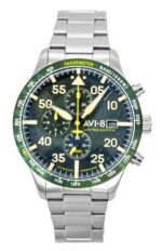 AVI-8 Hawker Hurricane Chronograph Limited Edition Green Dial Quartz AV-4130-33 Men's Watch With Extra Strap