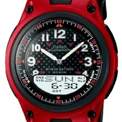 Casio Vintage Illuminator Telememo 30 - Red (AW-80-4BVDF) Men WATCHES