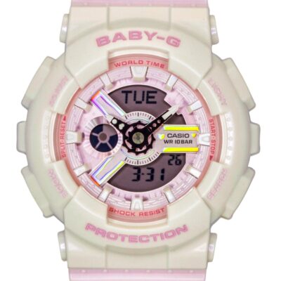 Casio Baby-G Analog Digital Resin Strap Pink Dial Quartz BA-110PD-4A 100M Women's Watch