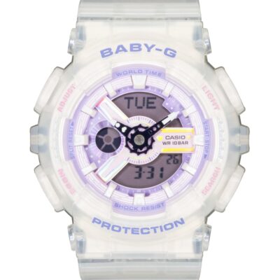 Casio Baby-G Analog Digital Resin Strap Purple Dial Quartz BA-110PS-7A 100M Women's Watch