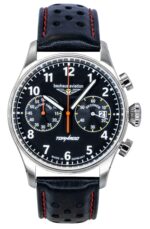 Bauhaus Aviation Tornado chronograph Leather Strap Black Dial Quartz 27702 Men's Watch