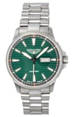 Bauhaus Aviation Titanium Green Dial Automatic 2862M4 100M Men's Watch