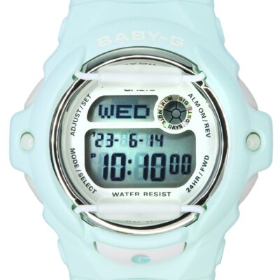 Casio Baby-G Digital Pastel Green Resin Strap Quartz BG-169U-3 200M Women's Watch