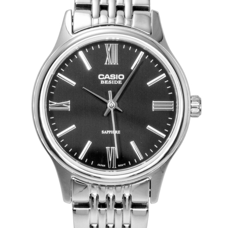Casio Beside Analog Stainless Steel Black Dial Quartz BLS-100D-1AV Women's Watch Casio Beside Analog Stainless Steel Black Dial Quartz BLS-100D-1AV Women's Watch