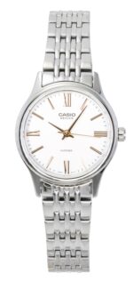 Casio Beside Analog Stainless Steel White Dial Quartz BLS-100D-7AV Women's Watch