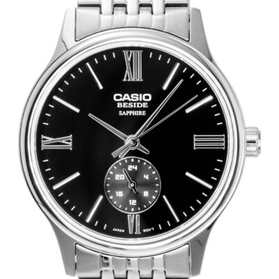 Casio Beside Analog Stainless Steel Black Dial Quartz BMS-100D-1AV Men's Watch