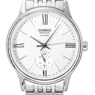 Casio Beside Analog Stainless Steel White Dial Quartz BMS-100D-7AV Men's Watch