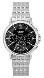 Casio Beside Analog Stainless Steel Black Dial Quartz BMS-300D-1AV Men's Watch
