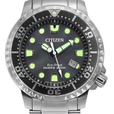 Citizen Promaster Dive Eco-Drive Stainless Steel Grey Dial Diver's BN0167-50H 200M Men's Watch