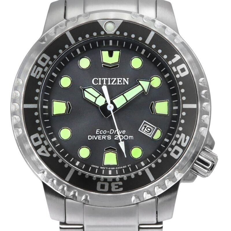 Citizen Promaster Dive Eco-Drive Stainless Steel Grey Dial Diver's BN0167-50H 200M Men's Watch