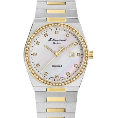 Mathey-Tissot Zeus Two Tone Stainless Steel Mother Of Pearl Dial Quartz D118SBYI Women's Watch