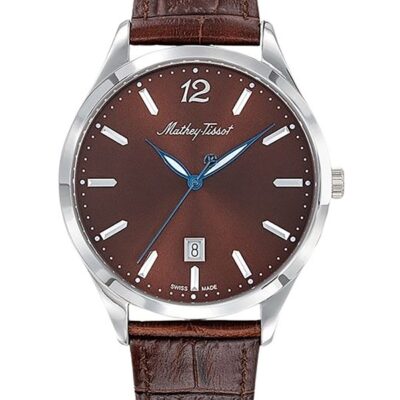 Mathey-Tissot Urban Leather Strap Brown Dial Quartz D411AM Women's Watch