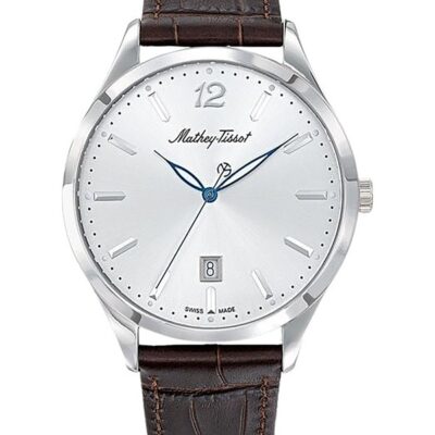 Mathey-Tissot Urban Leather Strap Silver Dial Quartz D411AS Women's Watch