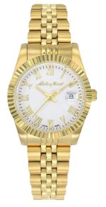 Mathey-Tissot Mathy III Roman Gold Tone Stainless Steel White Dial Quartz D810PBRI Women's Watch