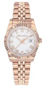 Mathey-Tissot Mathy III Roman Rose Gold Tone Stainless Steel White Dial Quartz D810PRA Women's Watch