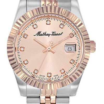 Mathey-Tissot Mathy III Two Tone Stainless Steel Pink Dial Quartz D810RSAL Women's Watch