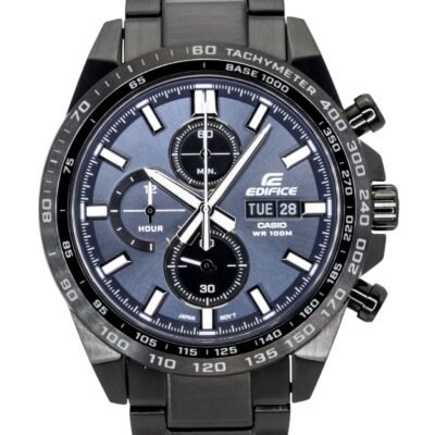 Casio Edifice Analog Chronograph Stainless Steel Blue Dial Quartz EFR-574DC-2AV 100M Men's Watch