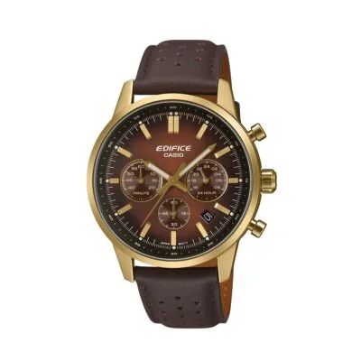 Casio Edifice Standard Chronograph Gold - Brown (EFR-575CL-5AEF) Men WATCHES