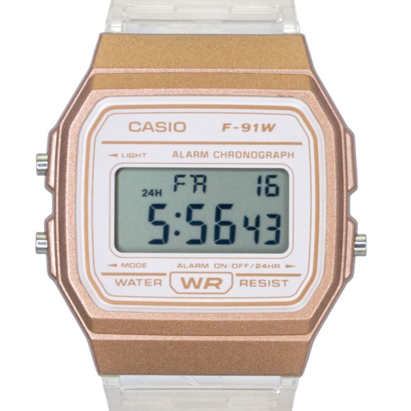 Casio Digital Transparent Resin Strap Quartz F-91WS-7A3 Unisex Watch