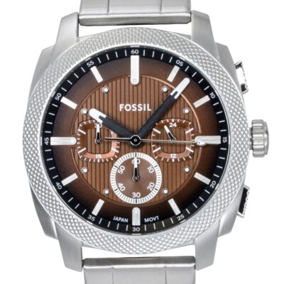 Fossil Machine Chronograph Stainless Steel Brown Dial Quartz FS6144 Men's Watch