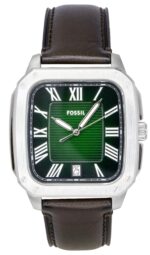 Fossil Crosby Leather Strap Green Dial Quartz FS6150 Men's Watch