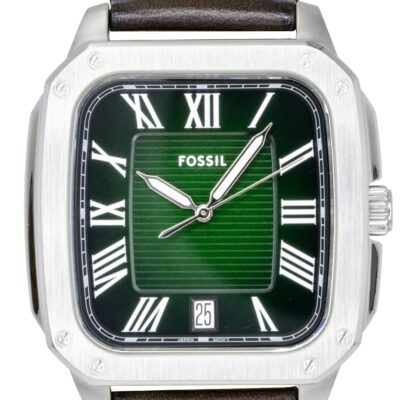 Fossil Crosby Leather Strap Green Dial Quartz FS6150 Men's Watch