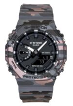 Casio G-Shock Analog Digital Camouflage Bio-based Resin Strap Black Dial Quartz GA-2100CM-8A 200M Men's Watch