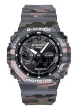 Casio G-Shock Analog Digital Camouflage Bio-based Resin Strap Black Dial Quartz GA-2100CMD-8A 200M Men's Watch