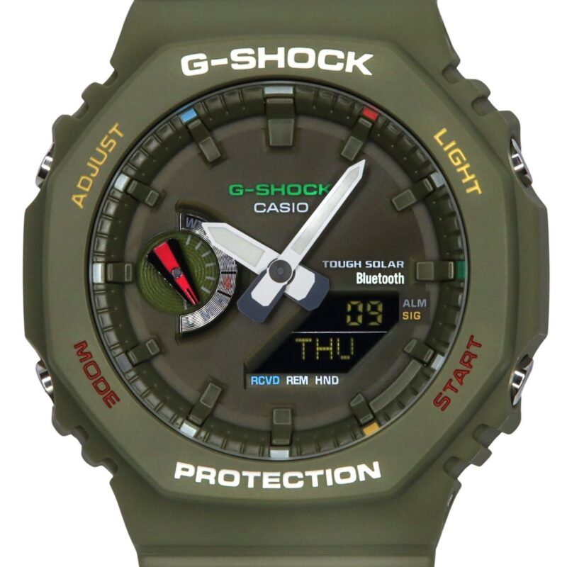 Casio G-Shock Analog Digital Smartphone Link Bluetooth Green Dial Solar GA-B2100FC-3A 200M Men's Watch