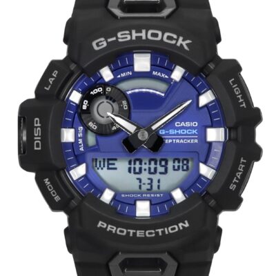 Casio G-Shock G-Squad Analog Digital Smartphone Link Bio-Based Resin Strap Blue Dial Quartz GBA-900CB-1A 200M Men's Watch