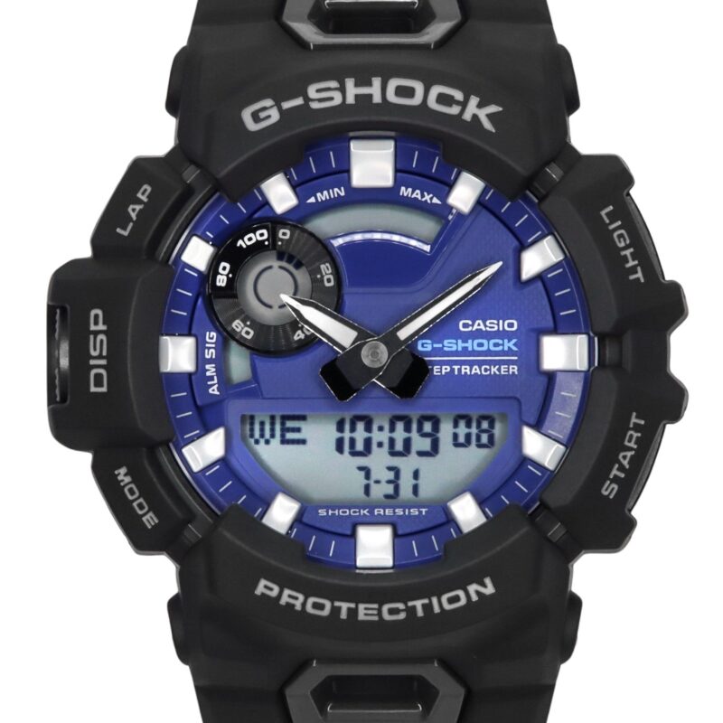 Casio G-Shock G-Squad Analog Digital Smartphone Link Bio-Based Resin Strap Blue Dial Quartz GBA-900CB-1A 200M Men's Watch
