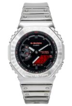 Casio G-Shock Fine Metallic Analog Digital Silicone Strap Black Dial Quartz GM-2100YRA-8A 200M Men's Watch