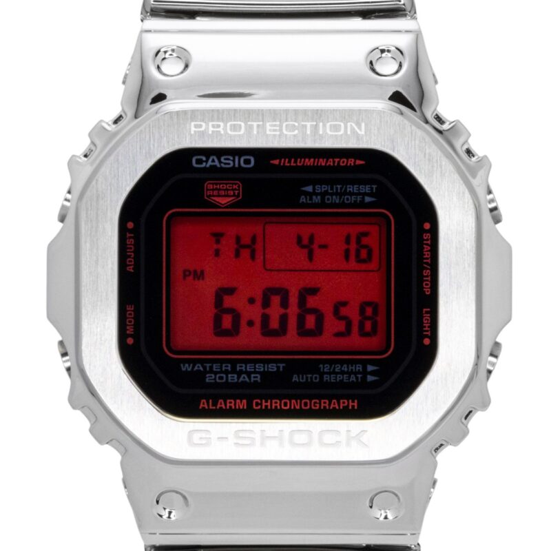 Casio G-Shock Fine Metallic Digital Silicone Strap Quartz GM-5600YRA-8 200M Men's Watch