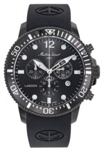Mathey-Tissot Lagoon Chronograph Silicon Strap Black Dial Quartz H123CHLNN 100M Men's Watch