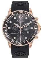 Mathey-Tissot Lagoon Chronograph Silicon Strap Black Dial Quartz H123CHPLN 100M Men's Watch