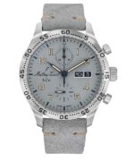 Mathey-Tissot Type 21 Chrono Leather Strap Grey Dial Automatic H1821CHTLG Men's Watch