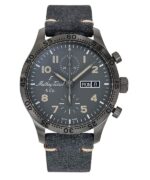 Mathey-Tissot Type 21 Chrono Leather Strap Black Dial Automatic H1821CHTLGO Men's Watch